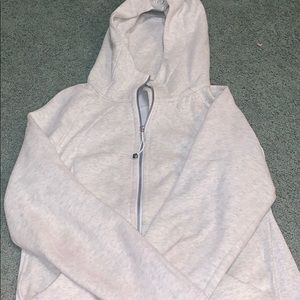 Heathered white Lululemon Scuba Hoodie 12